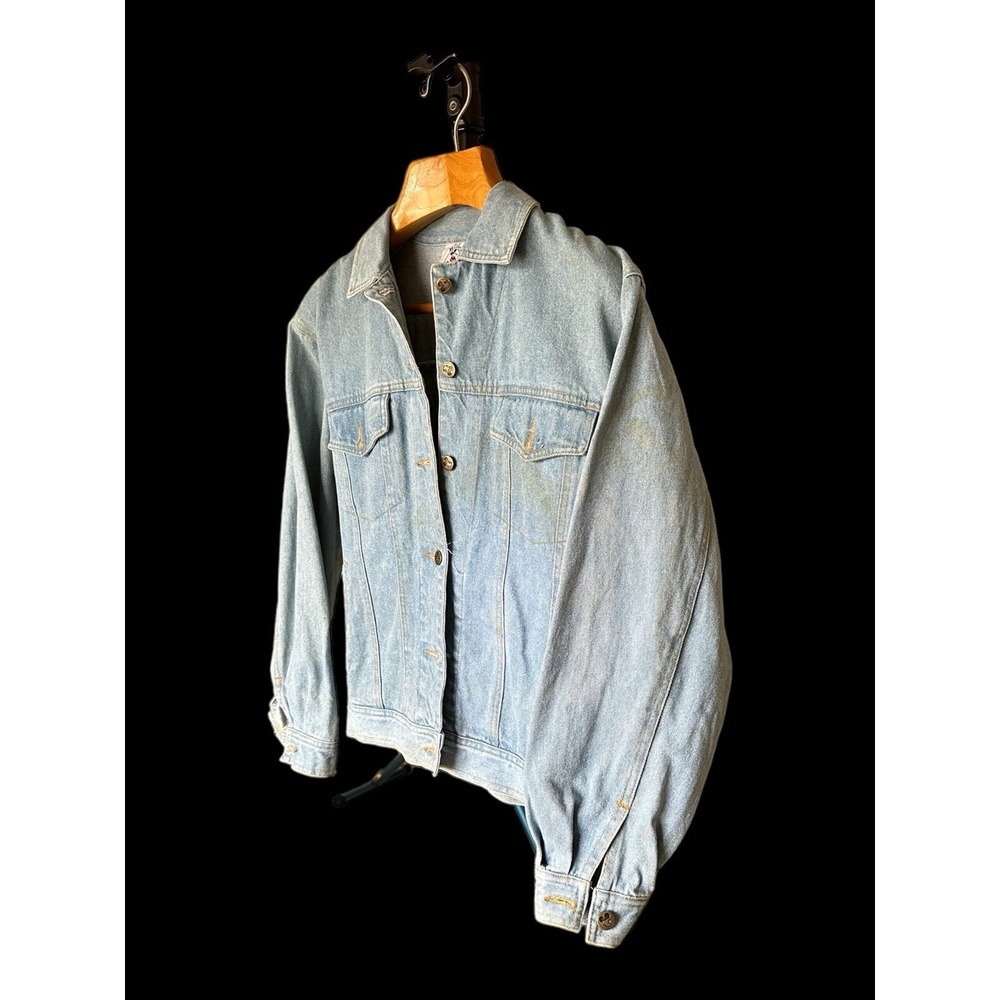 1980's Vintage Unisex Disney Mickey Mouse embroidered‎ Medium Denim Jean Jacket - Picture 11 of 11